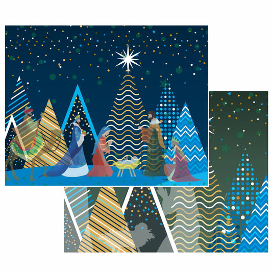 Conjunto JOGO AMERICANO NATAL PRESÉPIO - COLLAB SACRA DEVOÇÃO