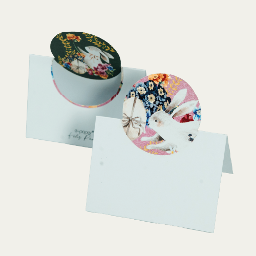 Cartão Boas-vindas PÁSCOA VERDE/ROSA