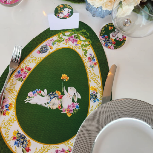 Jogo Americano OVAL PÁSCOA - DESCARTÁVEL