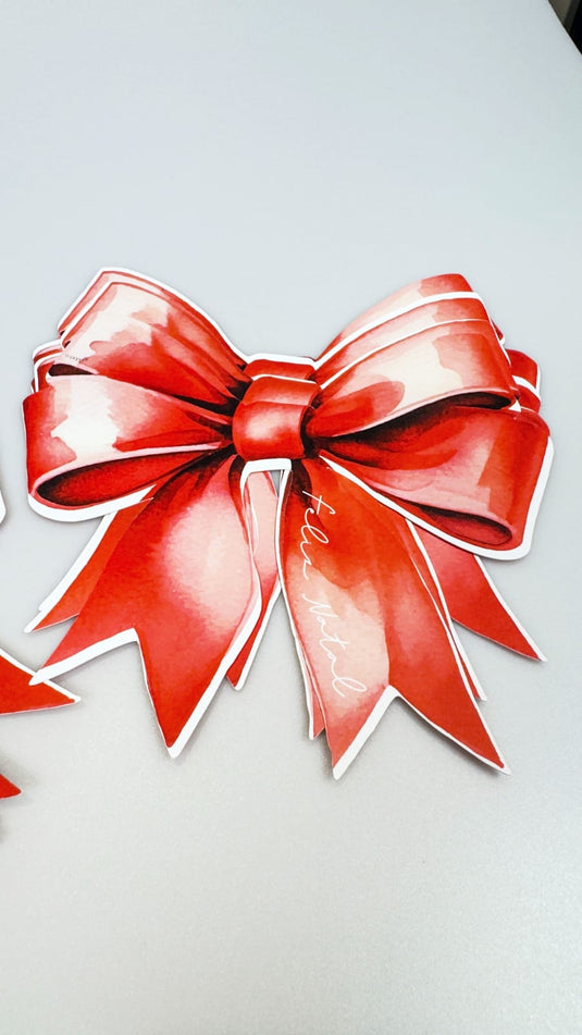 Laço FELIZ NATAL - Vermelho - 8 und