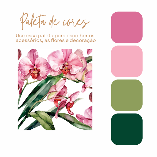 Jogo Americano Descartável Floral ORQUÍDEA IMPERIAL – Bloco com 25 und